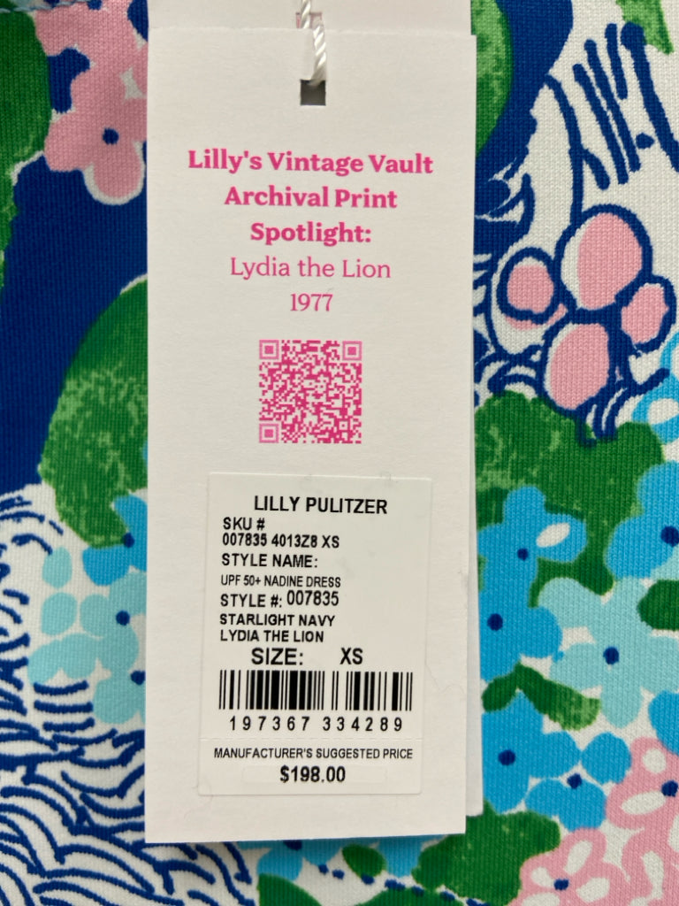 NWT LILLY PULITZER Size XS Pink Blue/Multi Floral Ladies Dress