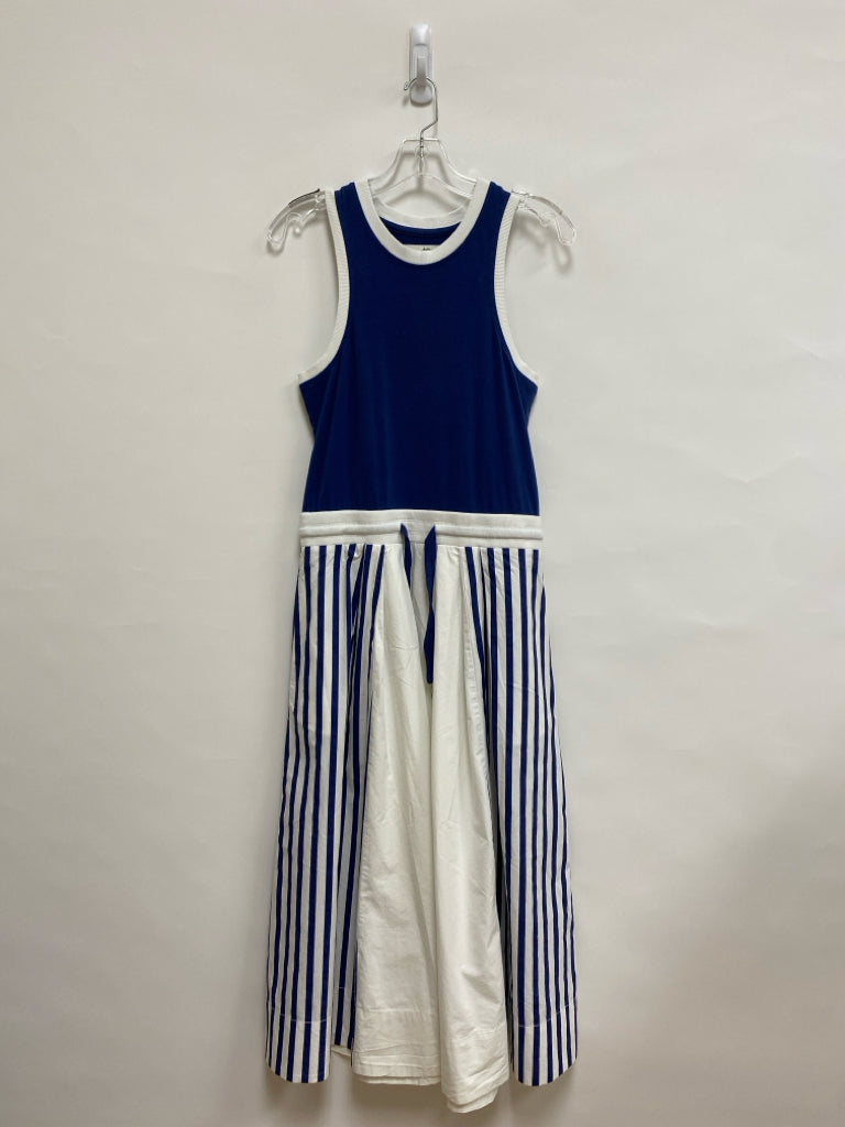 Daily PRACTICE Size S Dark Blue White Stripes Sleeveless Ladies Dress