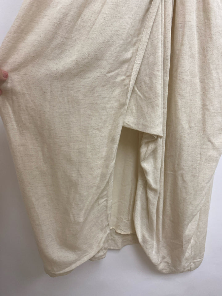 Anthropologie Size 14 Beige V Neck Ladies Dress