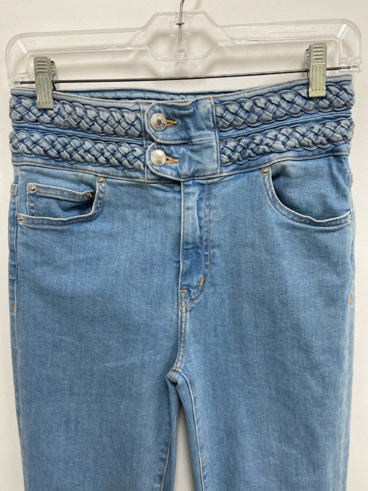 Derek Lam 10 Crosby Size 27 Blue Denim Braided Ladies Jeans