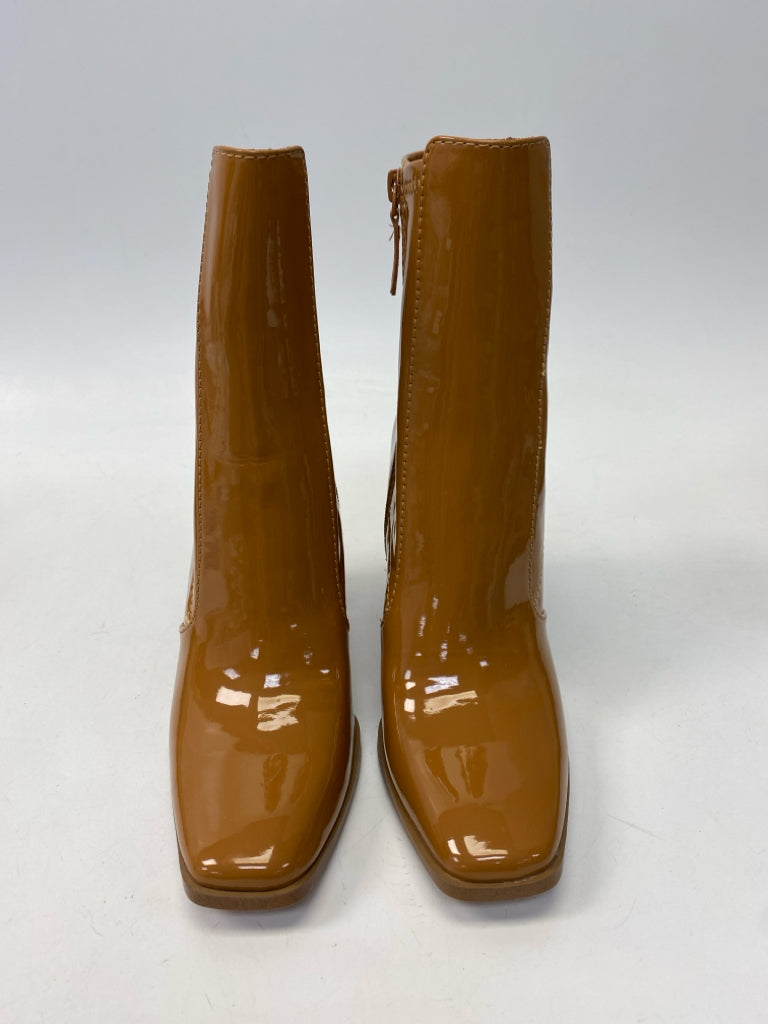 Aldo US Size 7.5 Camel Patent Boots