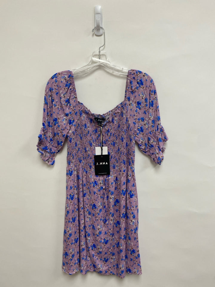 NWT Size S Lavender Blue/White Flowers Ladies Dress