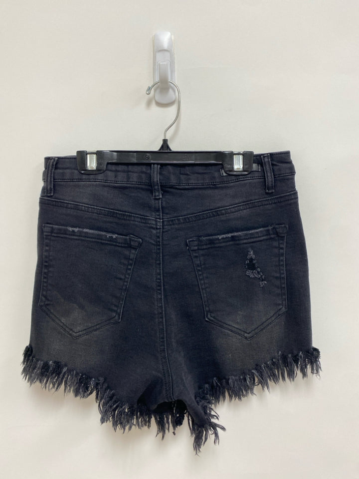 RISEN Size M Black Buttons Fringe Ladies Shorts