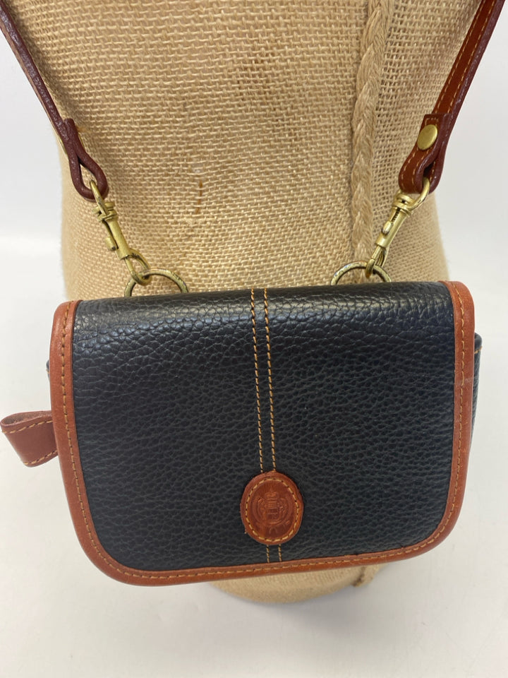 Liz Claiborne Black Brown Trimmed Crossbody