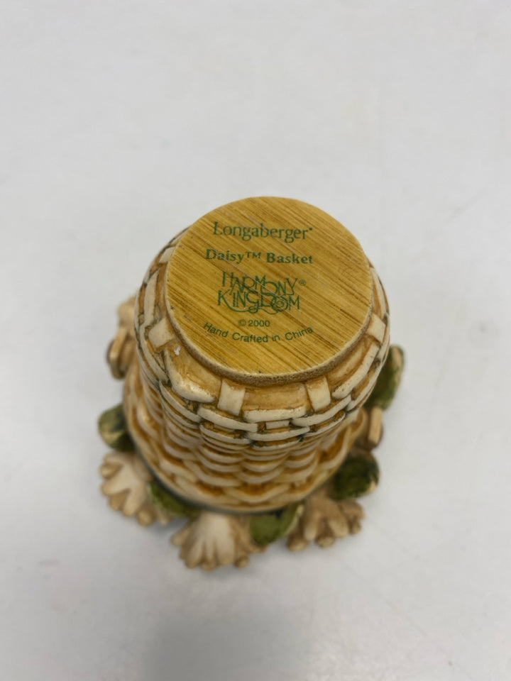 Longaberger Harmony Kingdom Daisy Basket Mini Trinket  Box