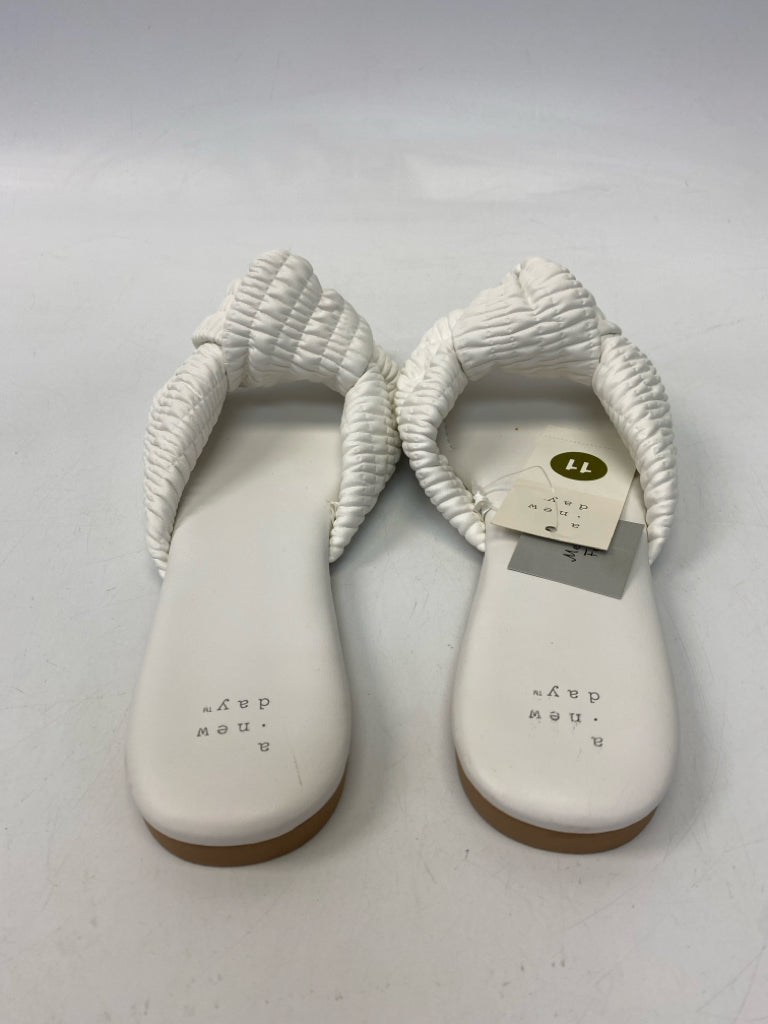 NWT a new day  Size 11 White Knotted Sandals