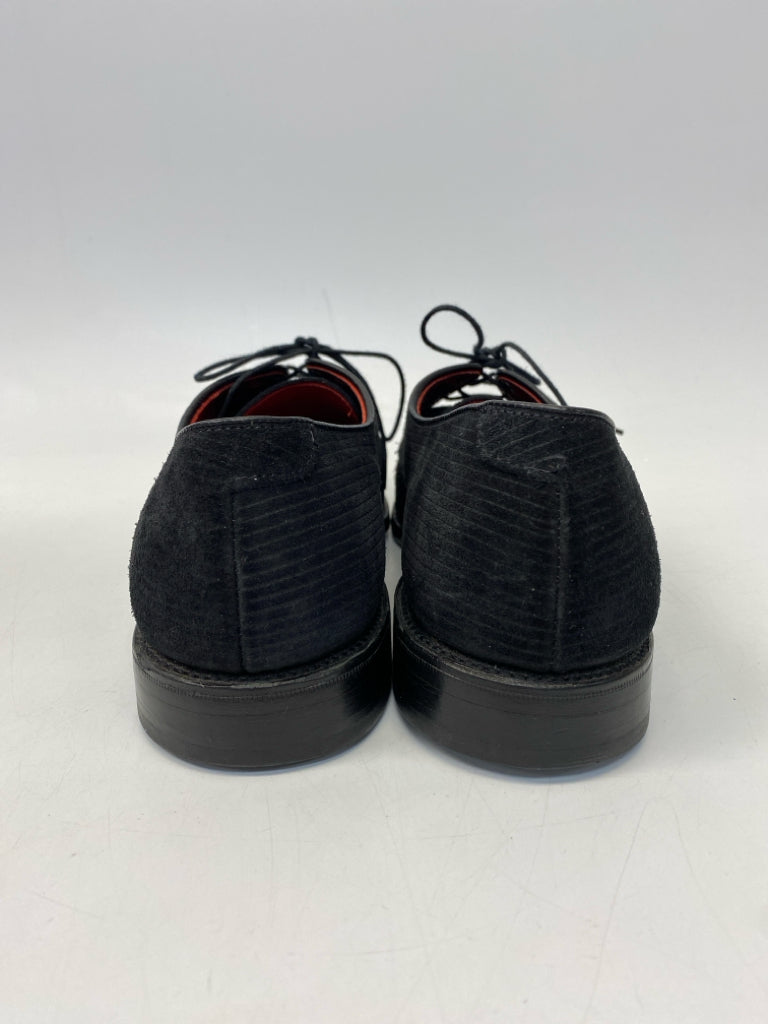 Allen Edmonds Size 10 Black Lace-Up Corduroy Men&