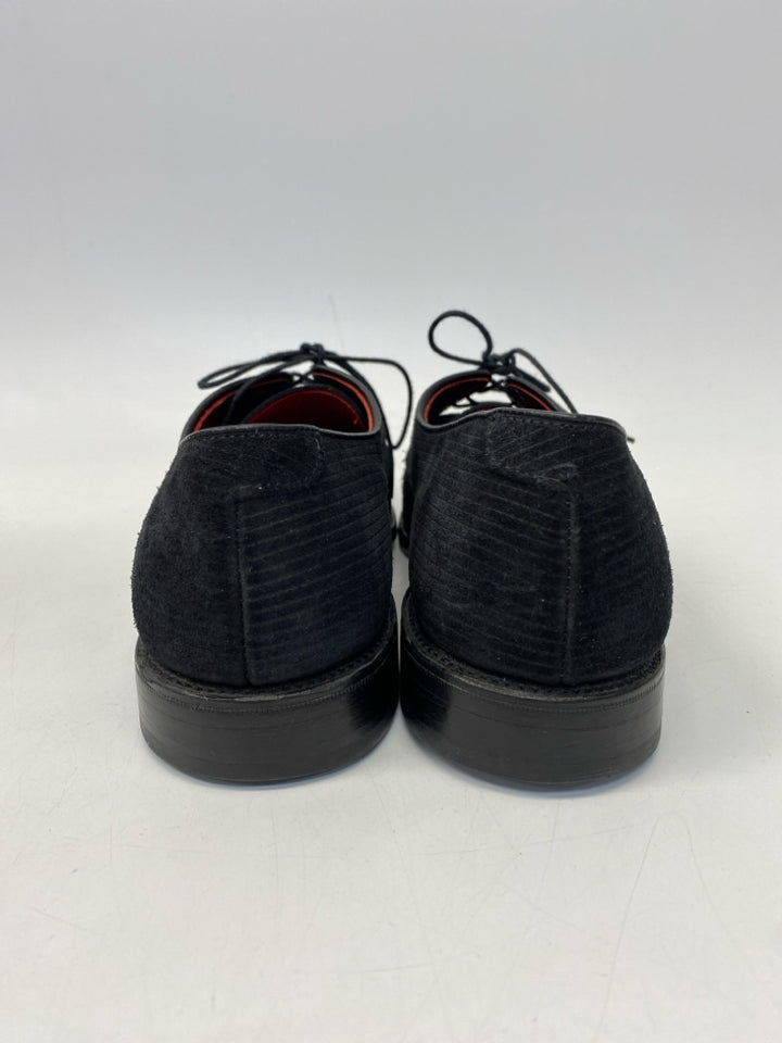 Allen Edmonds Size 10 Black Lace-Up Corduroy Men&