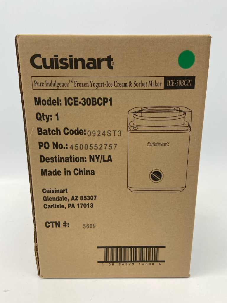 NEW/BOX Cuisinart Ice Cream Maker