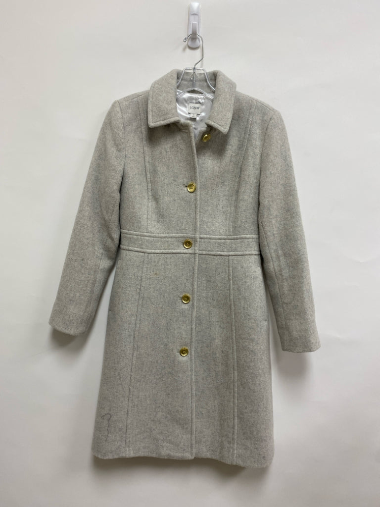 J Crew Size 0 Pale Gray Wool Blend Ladies Jacket