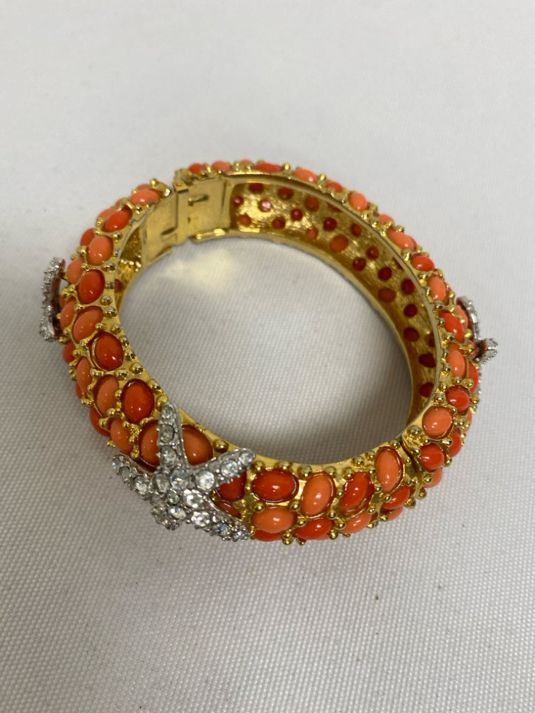 Kenneth Jay Lane Coral Gold Color Starfish Bracelet