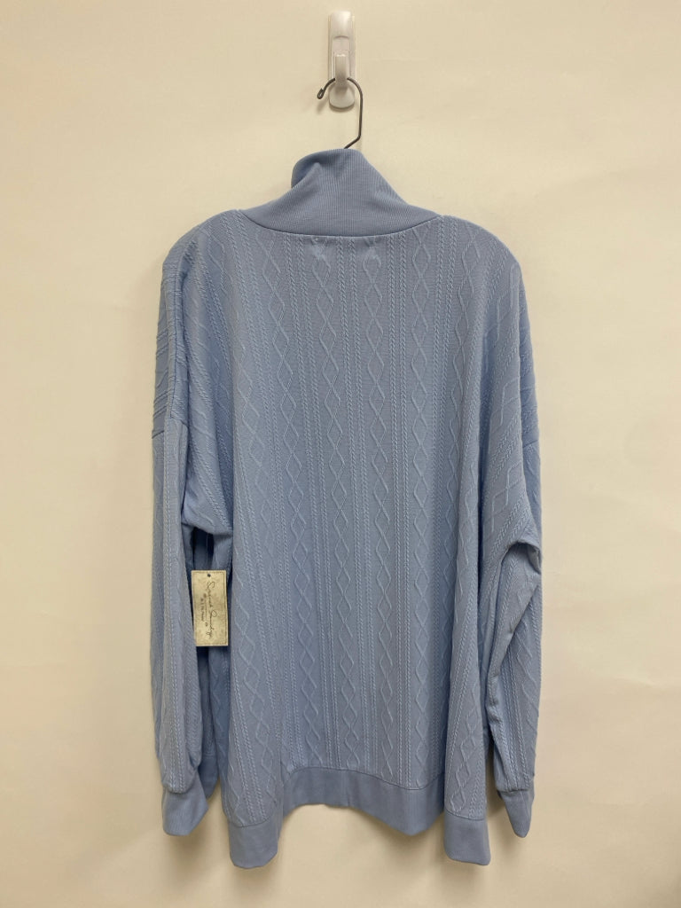 NWT french laundry Size XL Light Blue Cable Knit Ladies Sweater