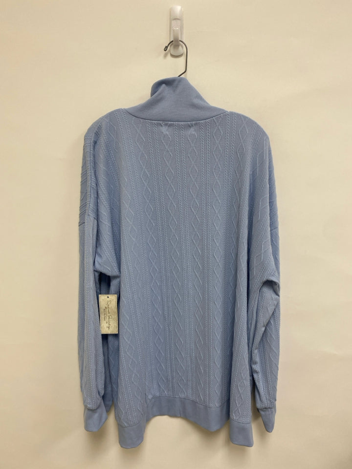 NWT french laundry Size XL Light Blue Cable Knit Ladies Sweater