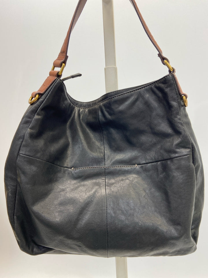Fossil Black Brown Handbag