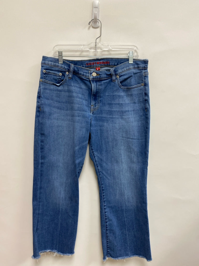 Lucky Brand Size 14 Blue Denim Fringe Ladies Jeans