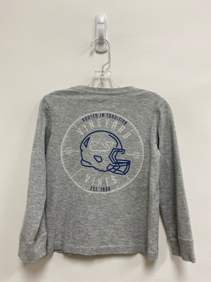 Vineyard Vines SIZE 4T Gray Football Long Sleeve Tee Boy&