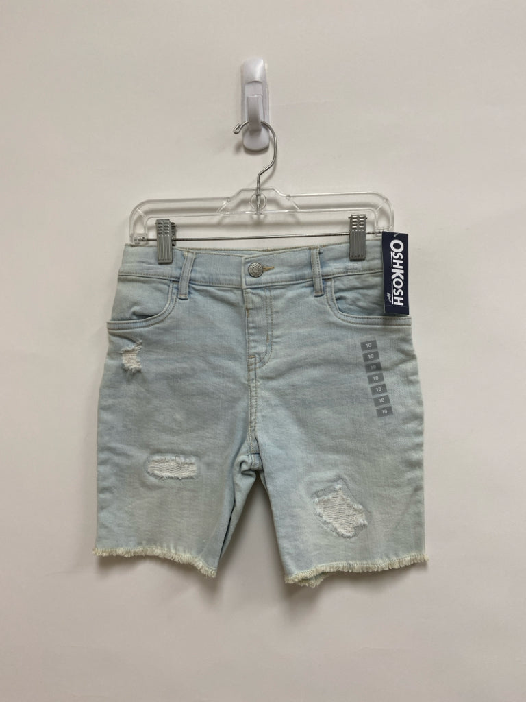 NWT Osh Kosh SIZE 10 Pale Blue Faded Denim Distressed Girl&