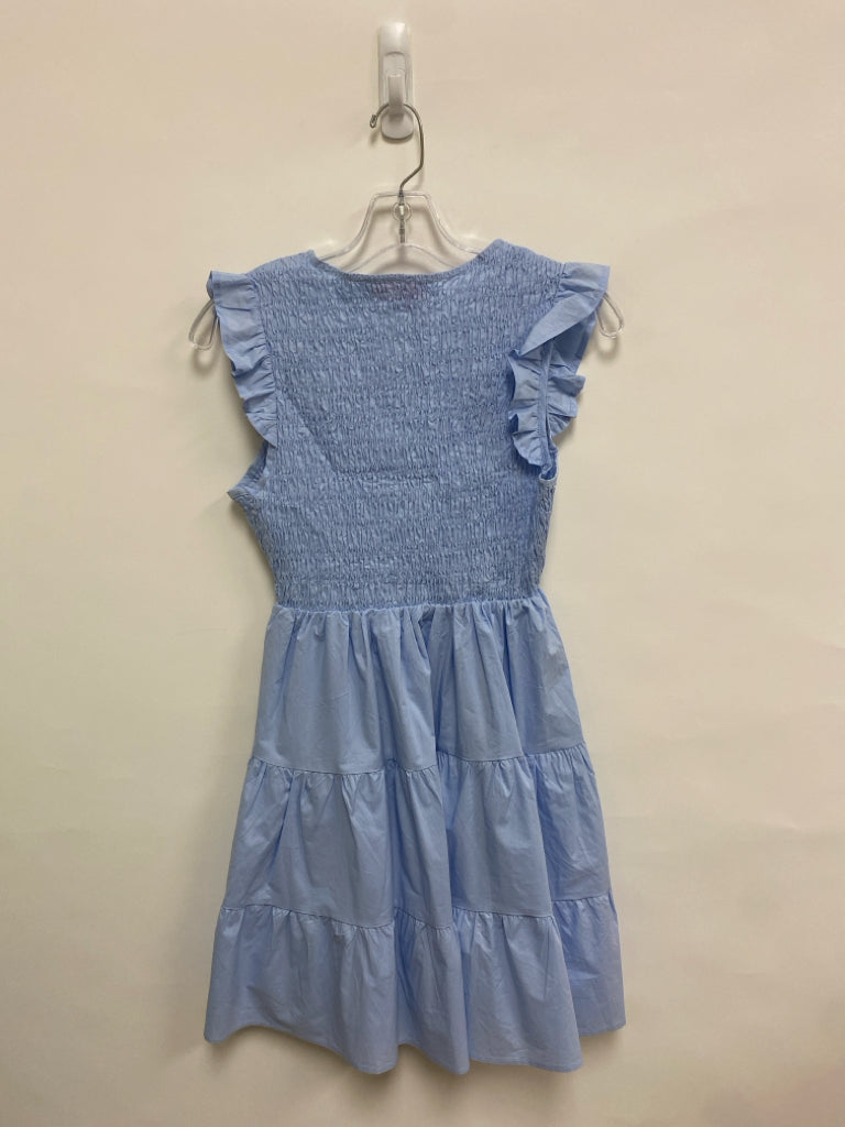 Size XS Powder Blue Smocking Sleeveless Ladies Dress