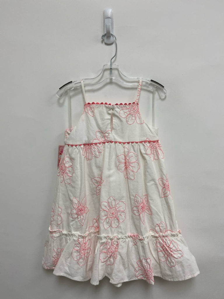 NWT btween SIZE 7 White Coral Embroidered Sleeveless Girl&