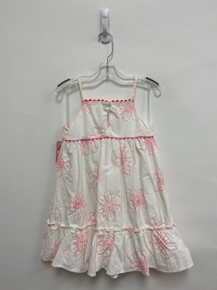 NWT btween SIZE 7 White Coral Embroidered Sleeveless Girl&