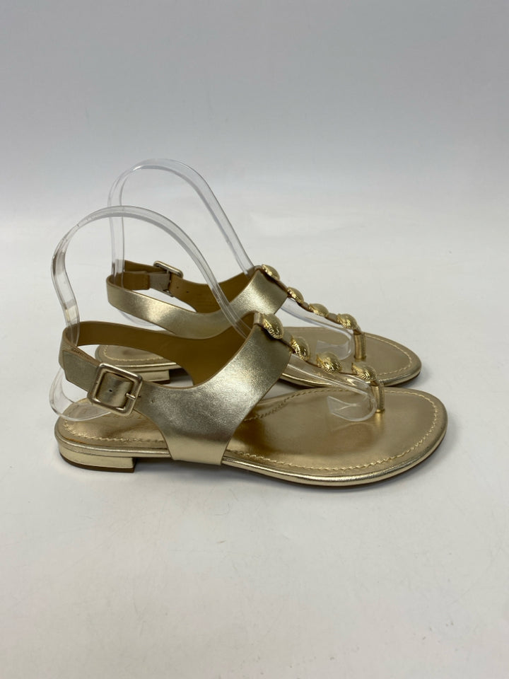 NWOT Talbots  Size 7 Gold Shell(s) Metallic Sandals
