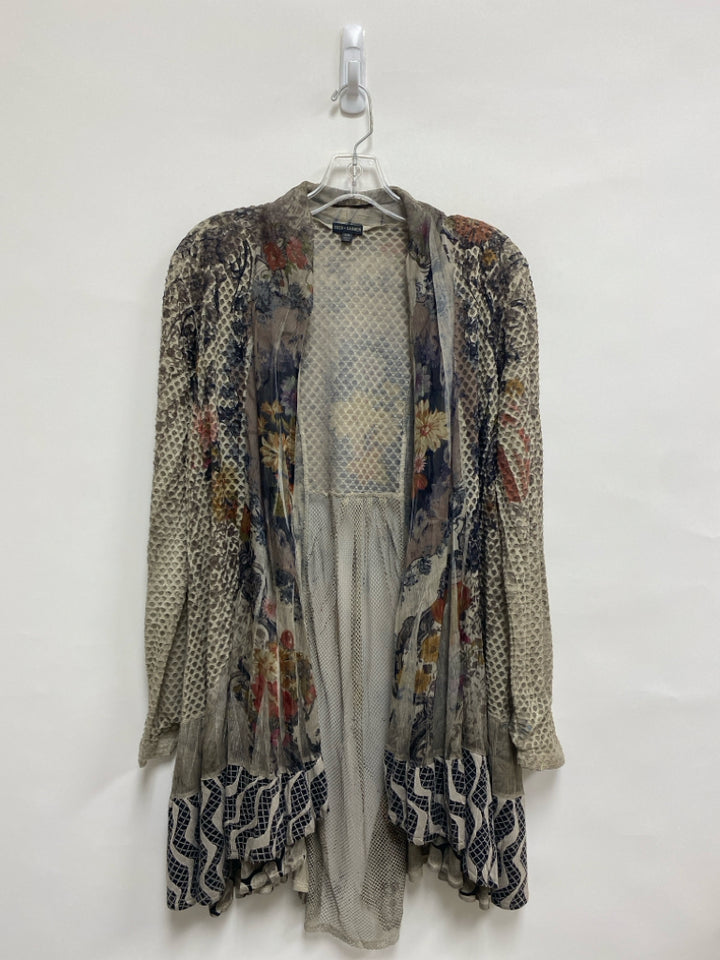 coco+carmen Size S Taupe/Cream Terra Cotta/Black Assorted Print Ladies Jacket