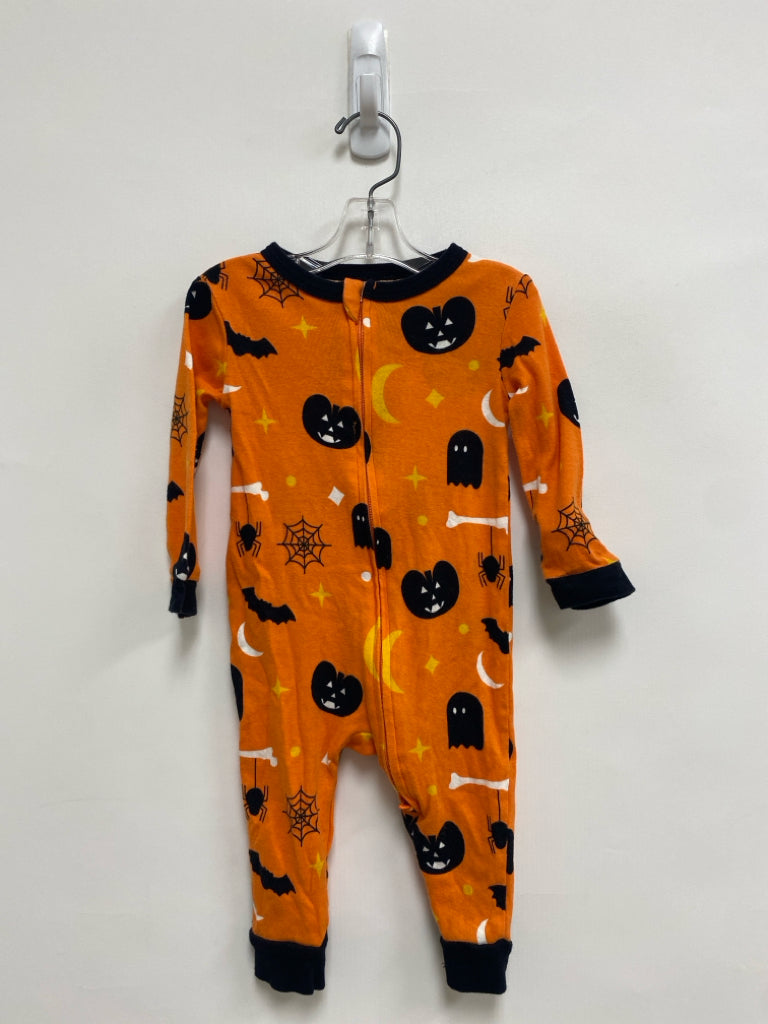 SIZE 6-9M Orange Black Pumpkin Boy&