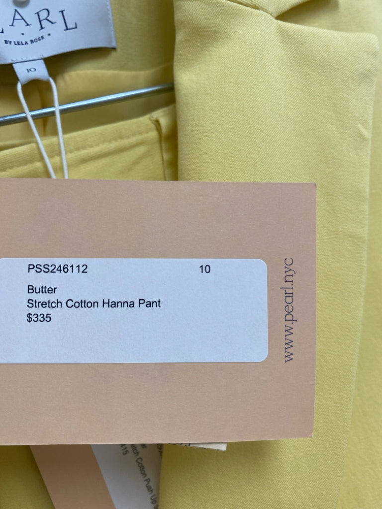 NWT PEARL BY LELA ROSE Size 10 Yellow Wide Leg Ladies 2pc Pant Set