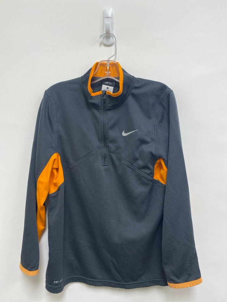 Nike SIZE 10/12 Charcoal Orange Trimmed Pullover Boy&