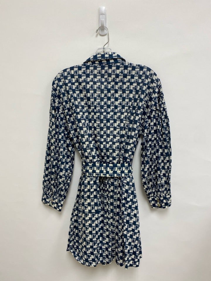 Cleobella Size S Navy White Geometric Cotton Ladies Dress
