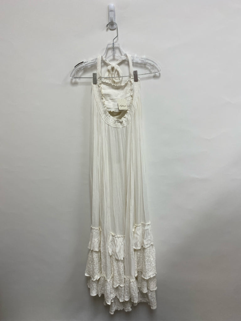 NWT Free People Size XS White Crinkle Maxi Ladies Dress