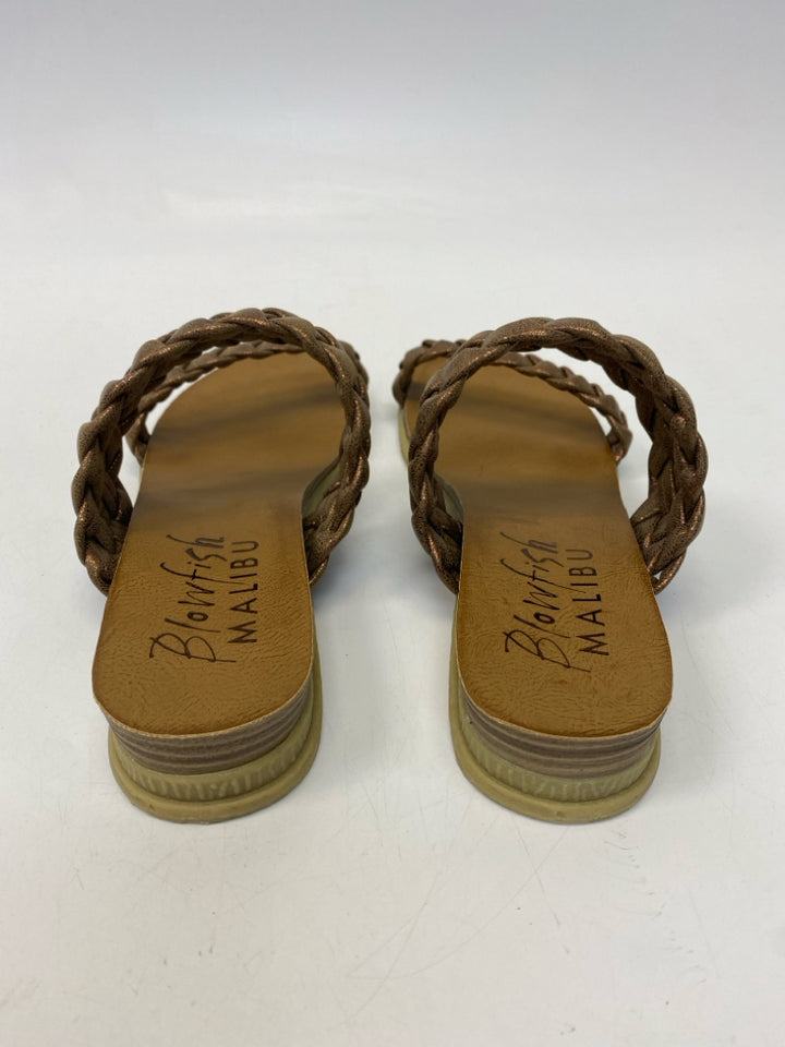 NWOT Blowfish  Size 10 Bronze Braided Metallic Sandals