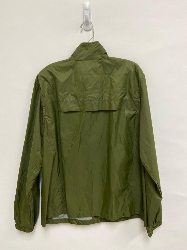 Eddie Bauer Size L Dark Olive Zip Down Men&