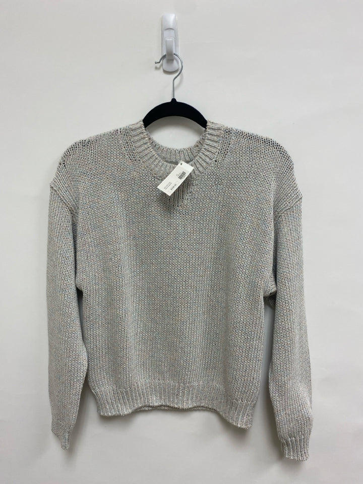 NWT Size XS Gray Multi Color Sparkle Ladies Sweater