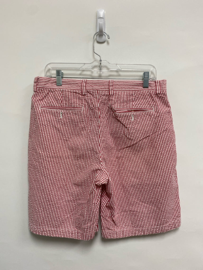 Vineyard Vines Size 32 Red/White Stripes Seersucker Men&
