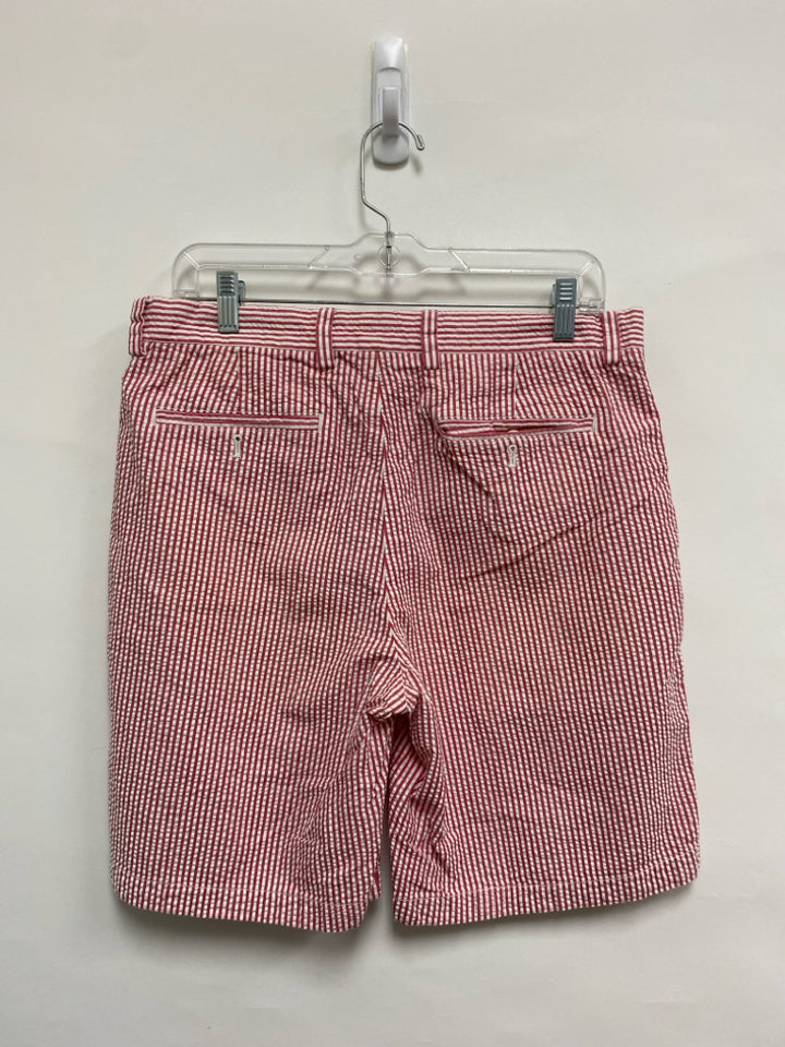 Vineyard Vines Size 32 Red/White Stripes Seersucker Men&