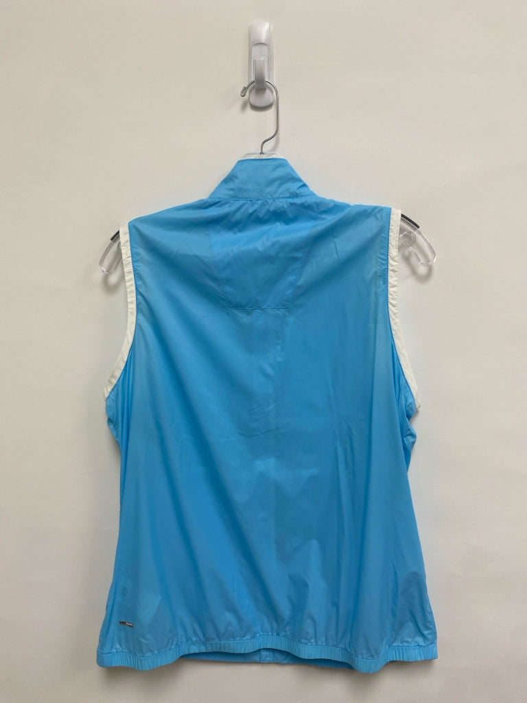 Adidas Size M Powder Blue Zip Down Athletic Vest