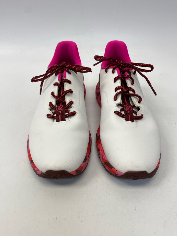 US Shoe Size 9 White Fuchsia Camouflage Golf Shoes