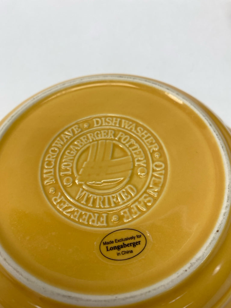 Longaberger Marigold Pottery Pie Plate