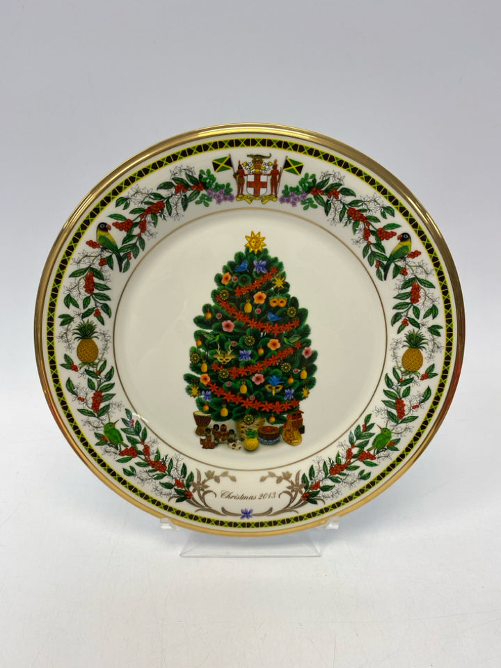 Lenox Cream Green/Multi Christmas Decorative Plate