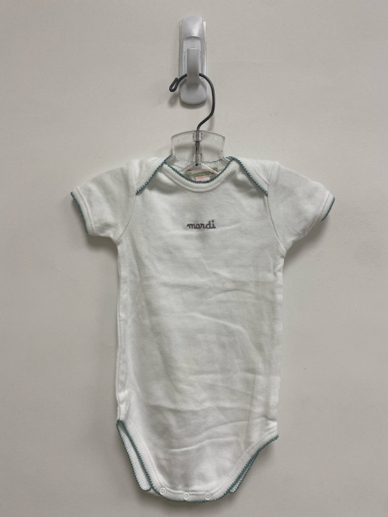 Bonpoint SIZE 6M White Seafoam Trimmed Boy&
