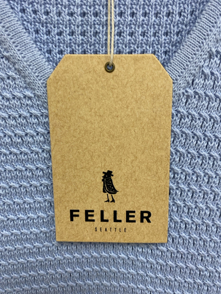 NWT Size S Powder Blue Texture V Neck Ladies Sweater