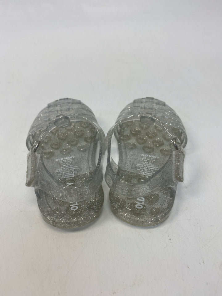 Old Navy SIZE 5 Clear Silver Glitter Jelly Girl&