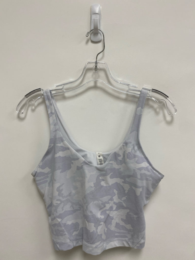 Lululemon Size 8 White/Gray Camouflage Athletic  Bra