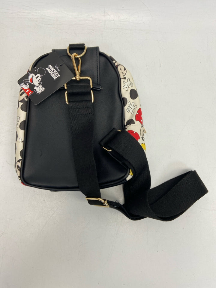 NWT Disney Cream Black/Red Mickey Backpack