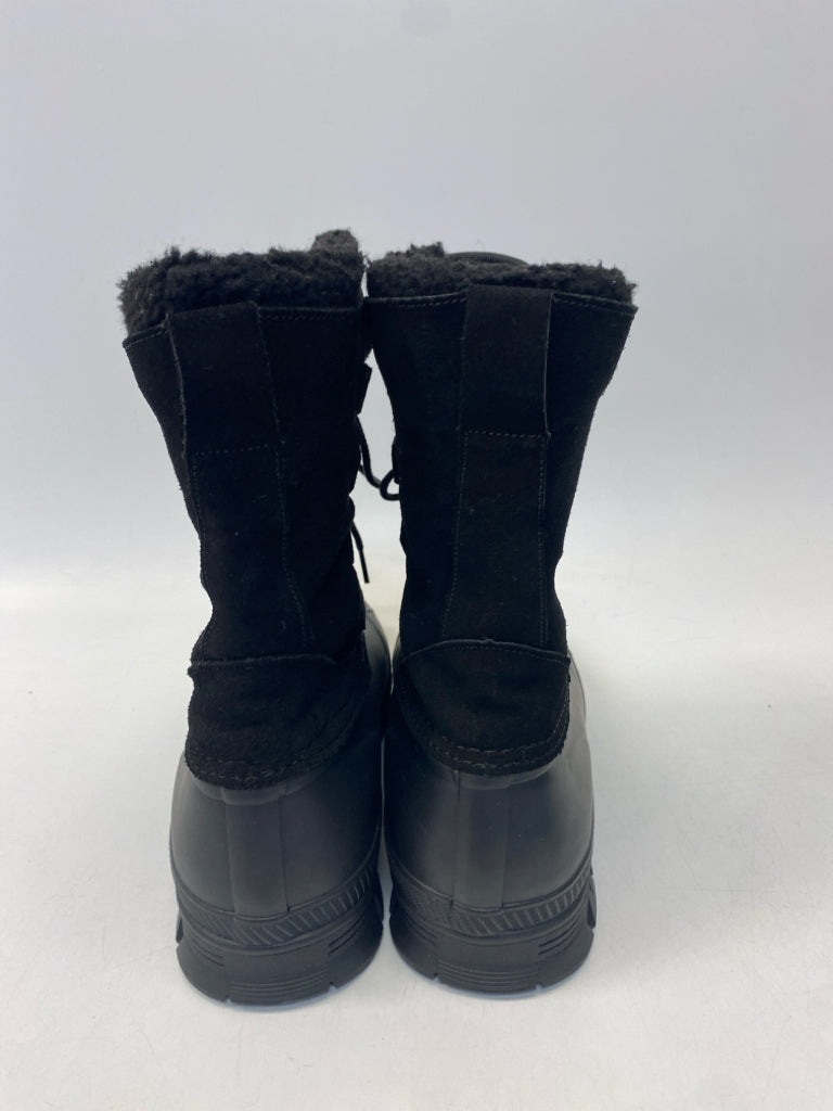 Lands End Size 11D  Black Lace-Up Men&