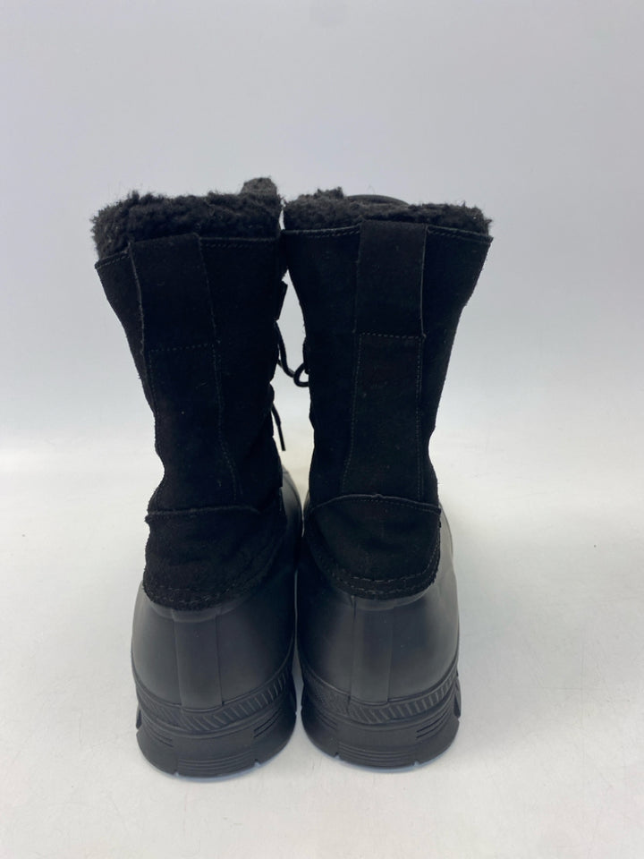 Lands End Size 11D  Black Lace-Up Men&