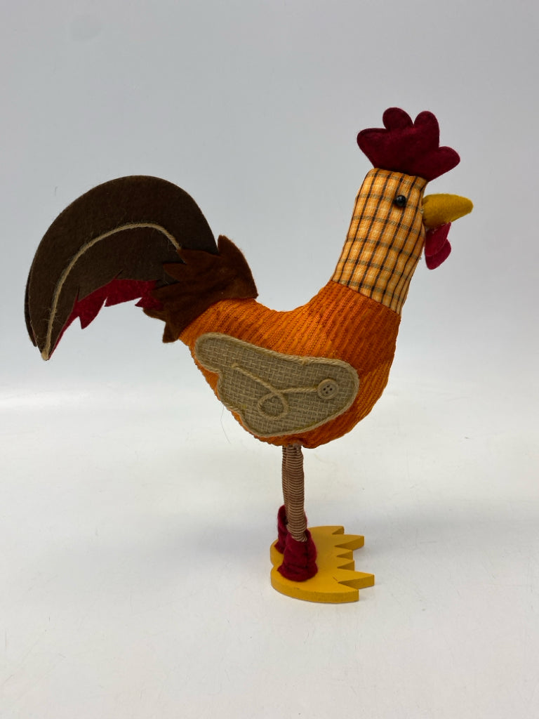 Orange Multi Color Patchwork Fabric Figurine