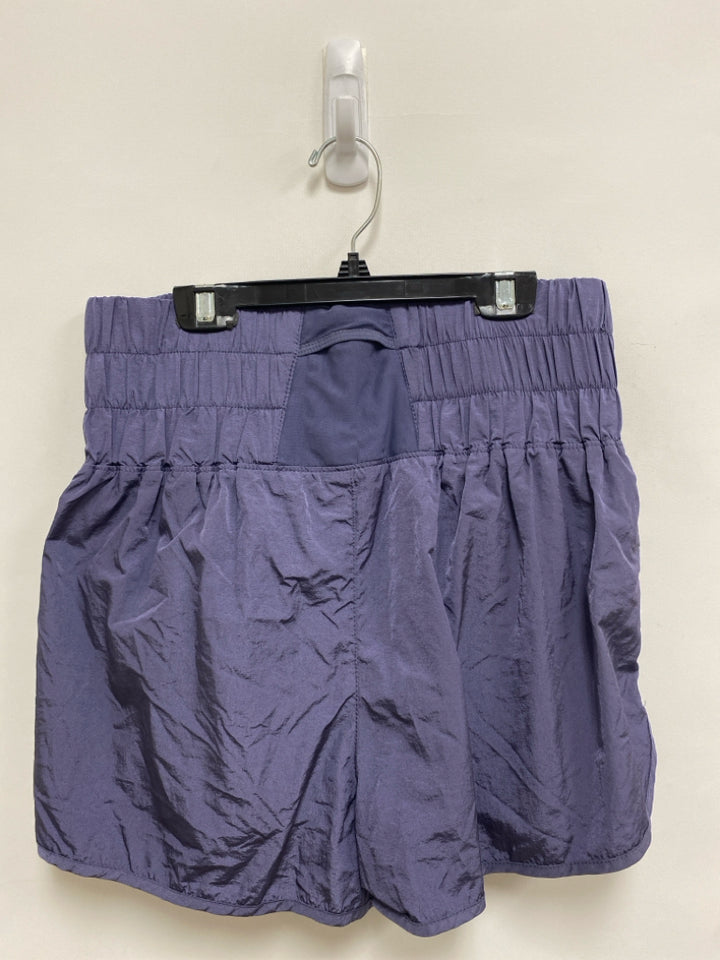 Free People Size L Blue Crinkle Athletic Shorts