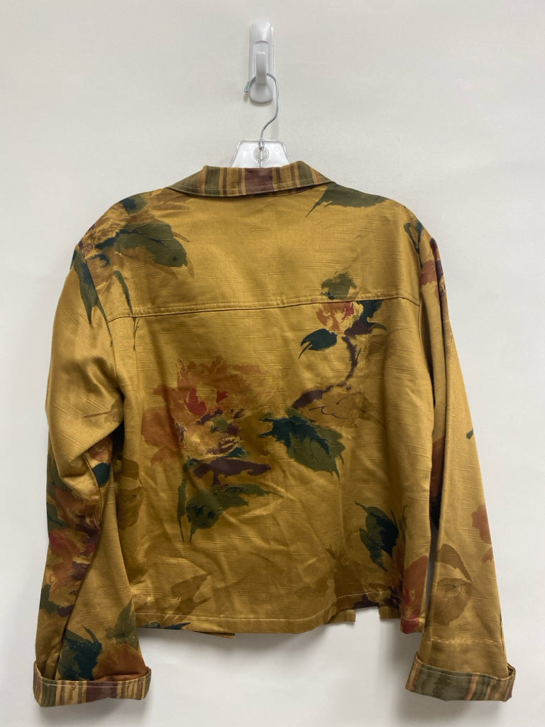 Size S Brown Green/Purple Abstract Ladies Jacket